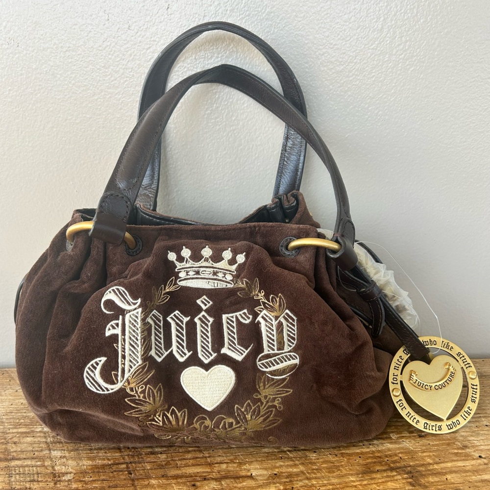 Vintage Juicy Couture Royal Juicy Bag Purse Y2K Espresso NWT